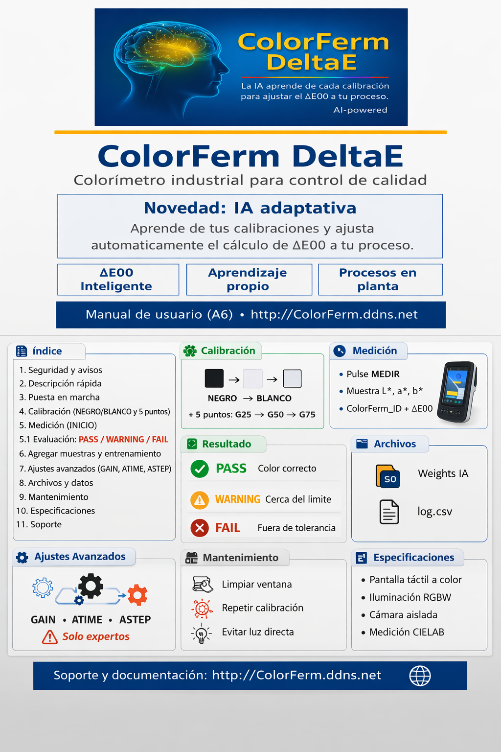 Portada del manual ColorFerm DeltaE